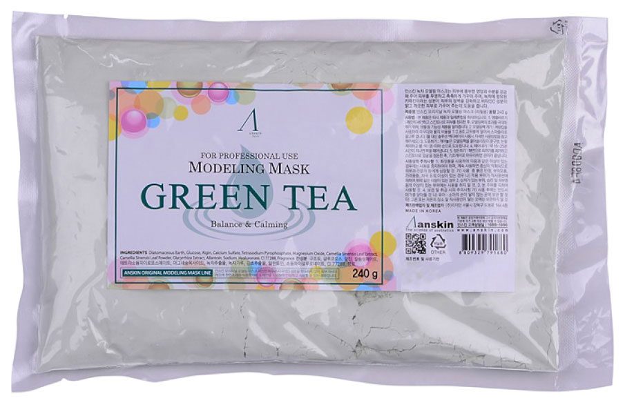 фото Маска для лица anskin green tea modeling mask 240 г