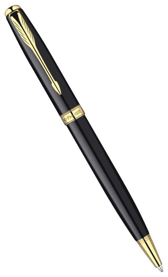 

Шариковая ручка Parker Sonnet Core - LaqBlack GT M BL, k530