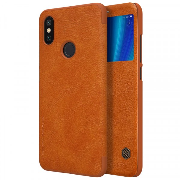 фото Чехол nillkin qin series для xiaomi mi 6x / mi a2 brown