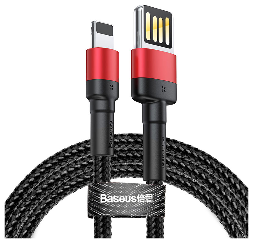 фото Кабель baseus cafule cable lightning 1m red/black/black