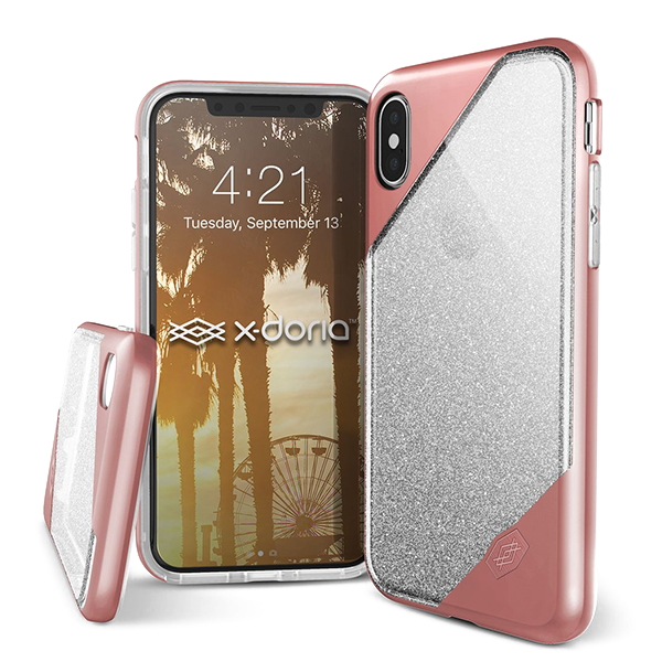 

Чехол X-Doria Revel Lux для Apple iPhone X Gold Glitter