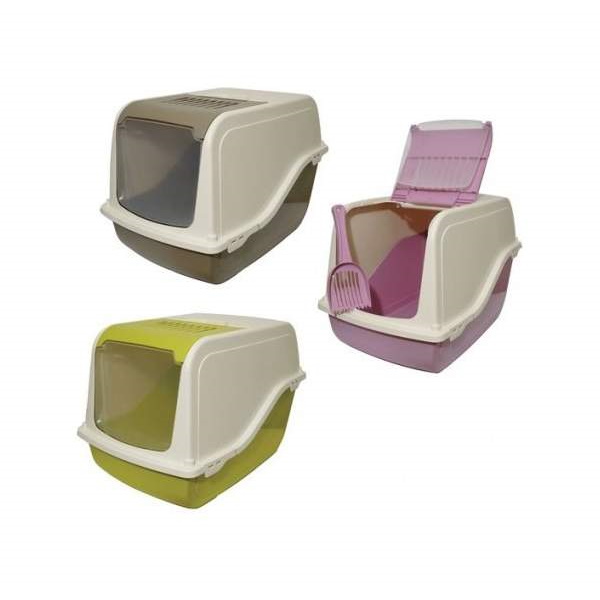 фото Туалет для кошек mp-bergamo ariel top free, прямоугольный, в ассортименте, 57х39х38 см
