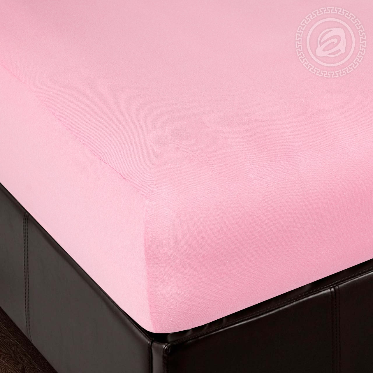 фото Простыня на резинке артпостель 180х200 см розовый
