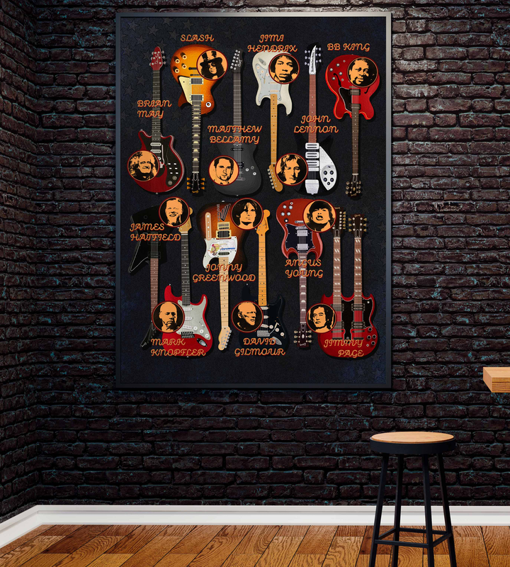 

Постер Guitar legends 50х70 в рамке
