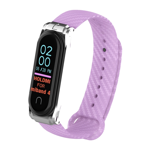 

Ремешок Xiaomi силиконовый с металлическим основанием для Mi Band 4 Strap Purple, Фиолетовый