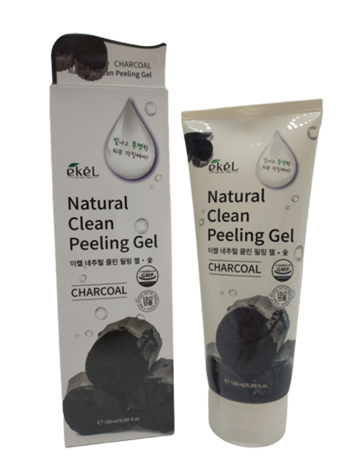 фото Пилинг-гель для лица с экстрактом древесного угля ekel peeling gel charcoal 180 мл