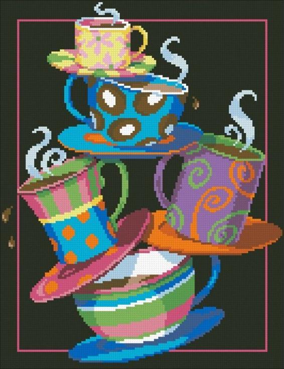 

Алмазная вышивка Паутинка Кофе, чай!, 31x40 см, Кофе, чай!