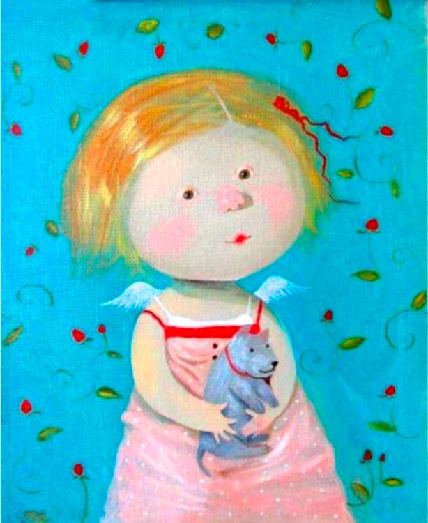 

Алмазная вышивка Яркие Грани Подари мне щеночка, 50x61 см, Подари мне щеночка