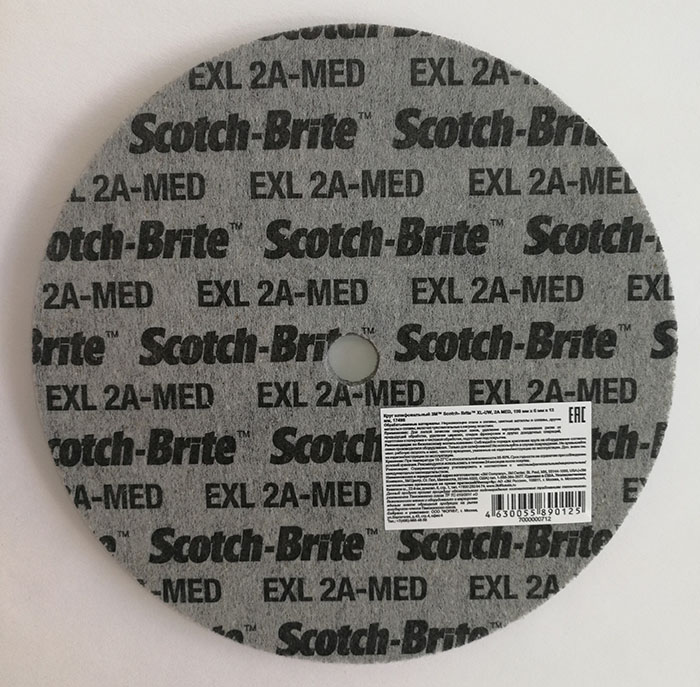 фото Шлифовальный круг scotch-brite™ xl-uw, 2a med, 150 мм х 6 мм х 13 мм, 17498 3m