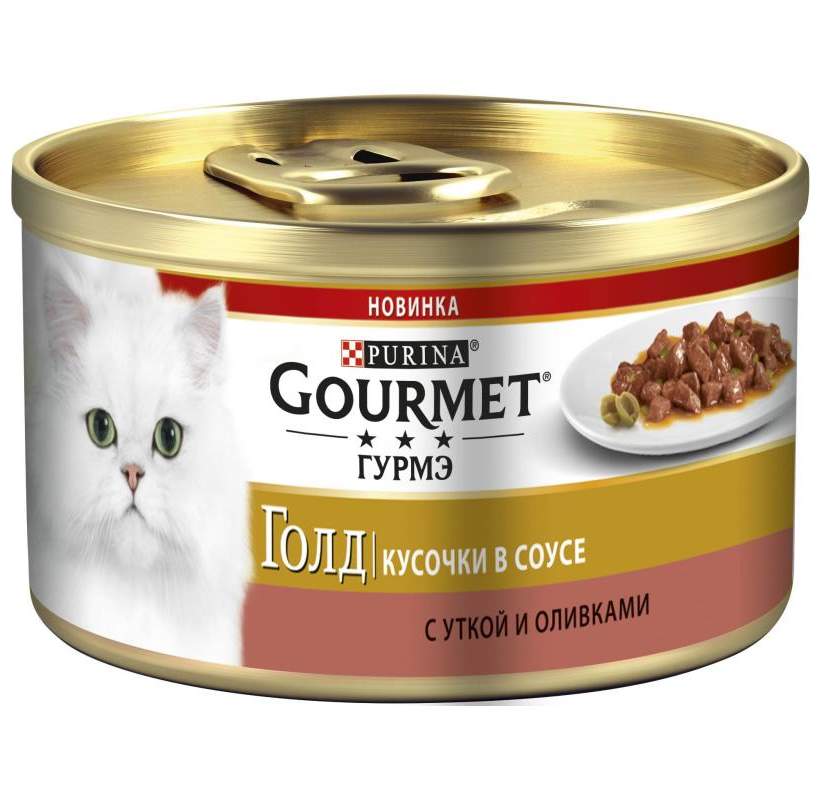 фото Консервы для кошек gourmet gold, утка с оливками, 12шт по 85г