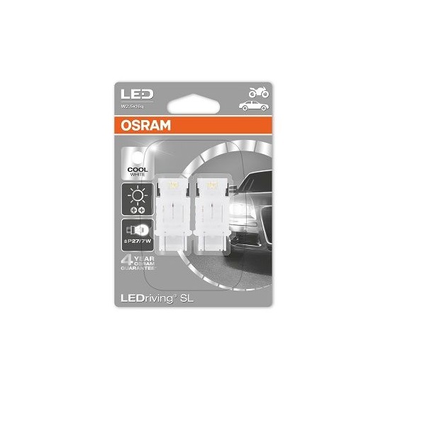 фото P27/7w 12v (1,7w) лампа ledriving standard холодный белый 6000к, osram