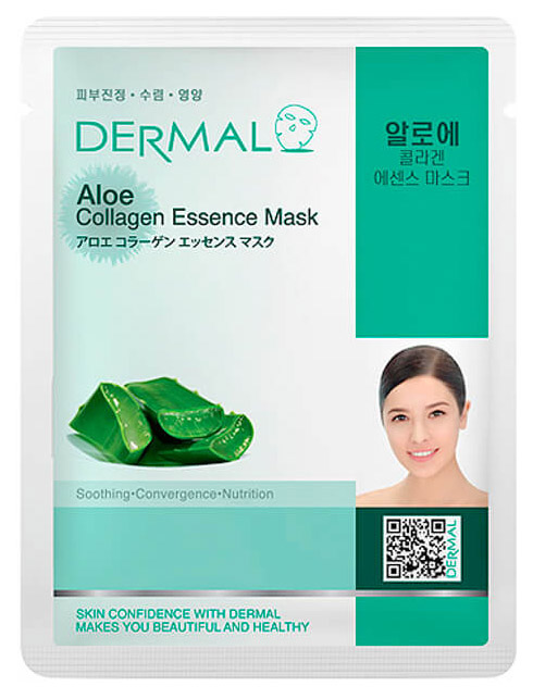 Маска для лица Dermal Aloe Collagen Essence Mask 23 мл маска для лица dermal с витамином с и коллагеном