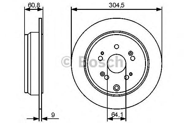 Тормозной диск BOSCH 0986479449