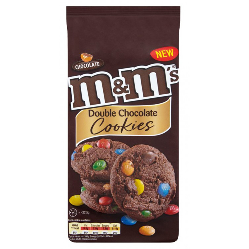 Печенье M&M's double chocolate cookies 180 г