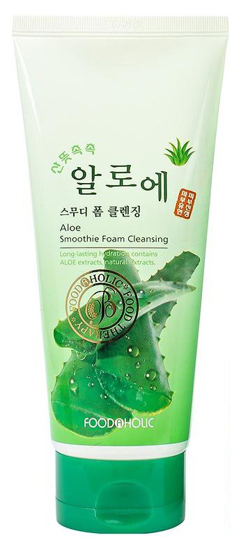 Очищающая пенка FoodaHolic Aloe Smoothie Foam Cleansing 180 мл ekel пенка для умывания с алоэ успокаивающая foam cleanser aloe 180