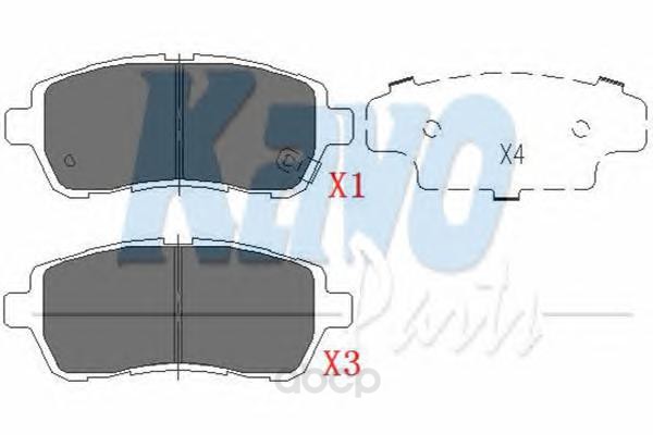 

Колодки тормозные kavo parts KBP1514
