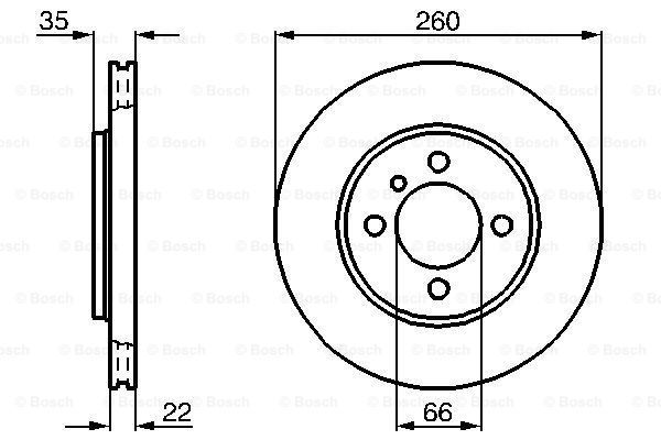 

Тормозной диск BOSCH 0986478036