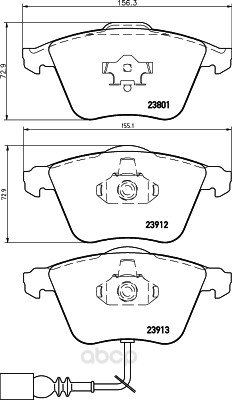 

Комплект тормозных колодок Hella 8DB355010351
