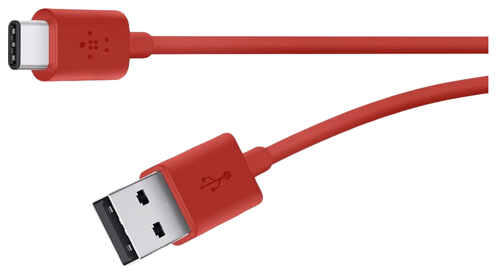 фото Кабель belkin f2cu032 type-c 1,8м red