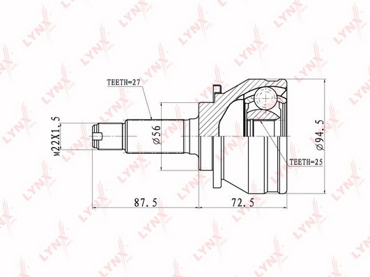 

ШрусLYNXautoCO-7103