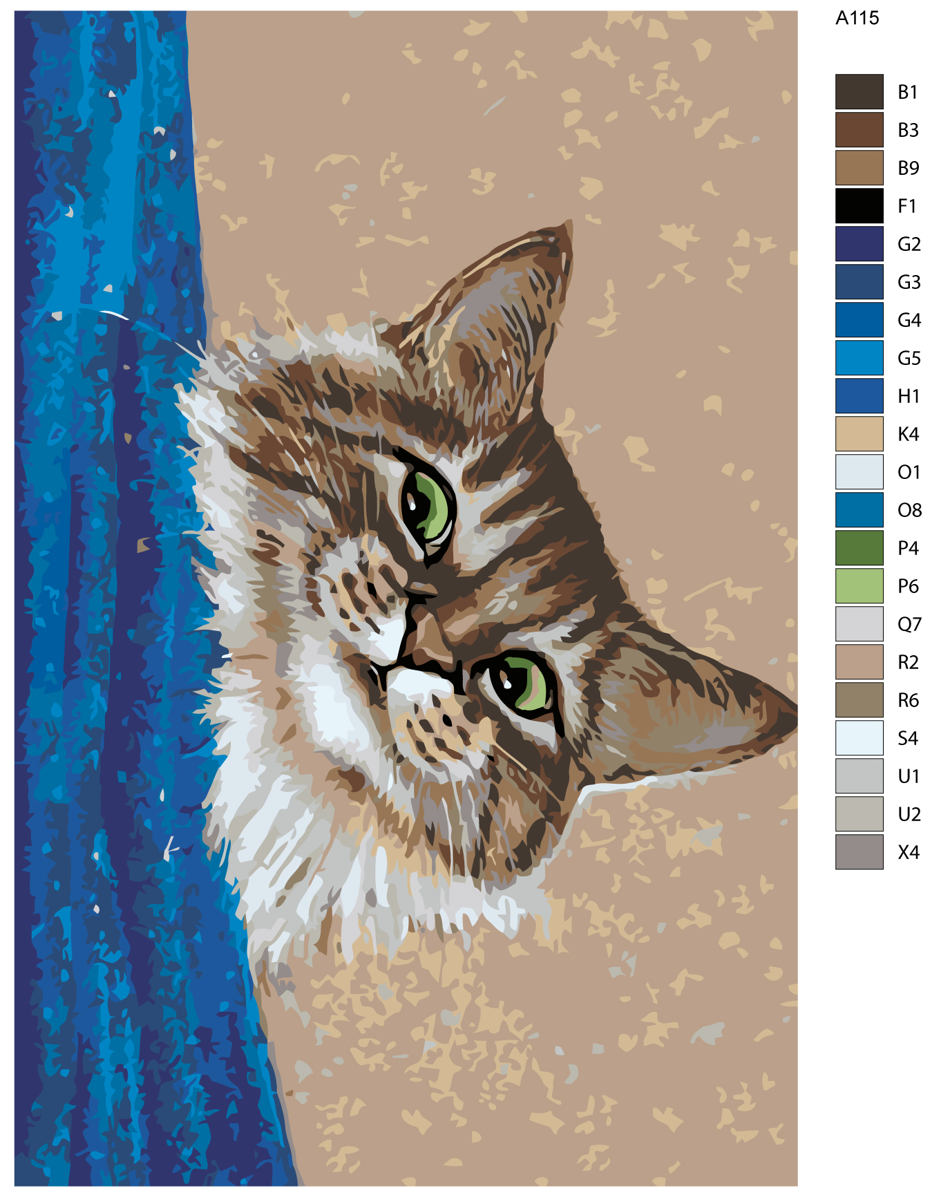 

Картина по номерам, 40 x 60, A115, A115