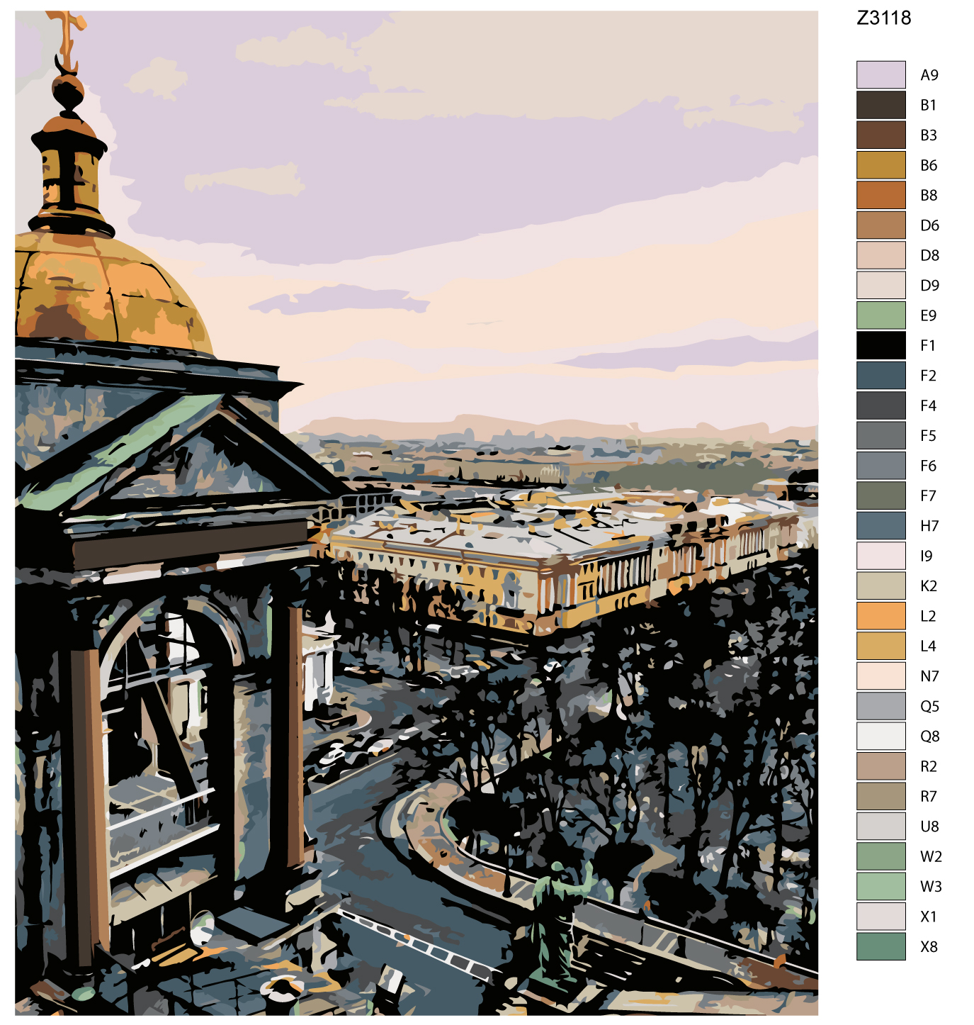 

Картина по номерам, 40 x 50, Z3118, Z3118