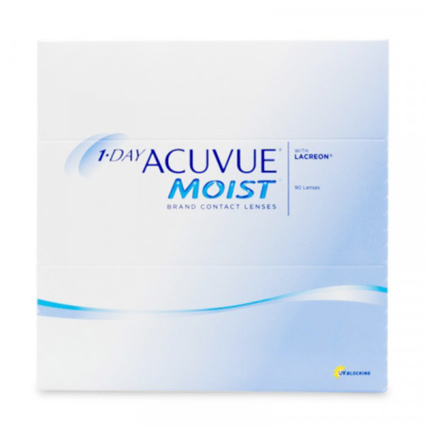 фото Контактные линзы 1-day acuvue moist 90 линз r 8,5 -10,50