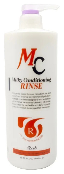 Кондиционер для волос JPS Zab Milky Conditioning Rinse 1500 мл масло кондиционер essential conditioning oil 90a 4 13 мл