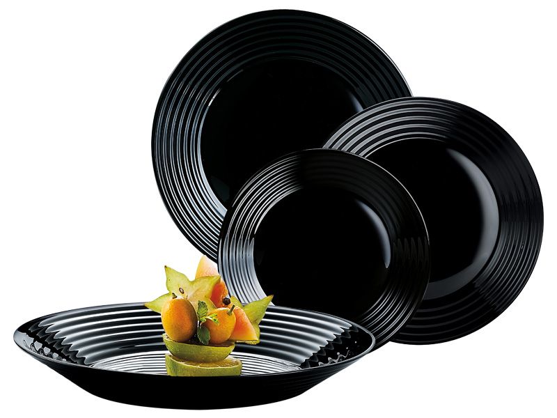 

Сервиз столовый LUMINARC Harena Black 18пр., Черный, АРЕНА