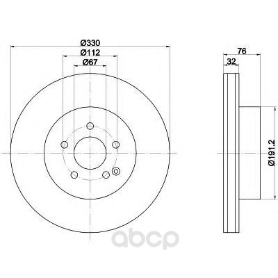 

Тормозной диск HELLA PAGID 8DD355106851