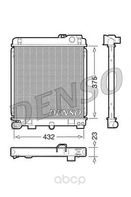 

Радиатор 375x432 Denso DRM05030