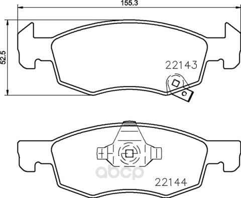 

Тормозные колодки дисковые brembo P59084