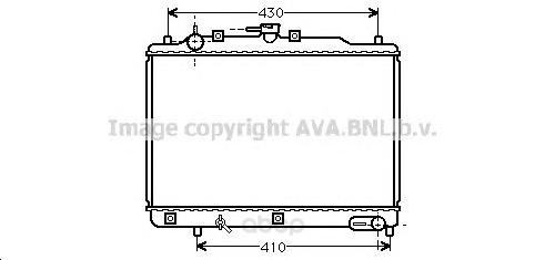 

Pадиатор системы охлаждения мкпп Mazda 121 90-93, 121 90-96 Ava MZ2070