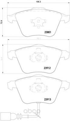 фото Колодки тормозные дисковые передние audi a3, seat leon, vw golf, passat textar 2380101