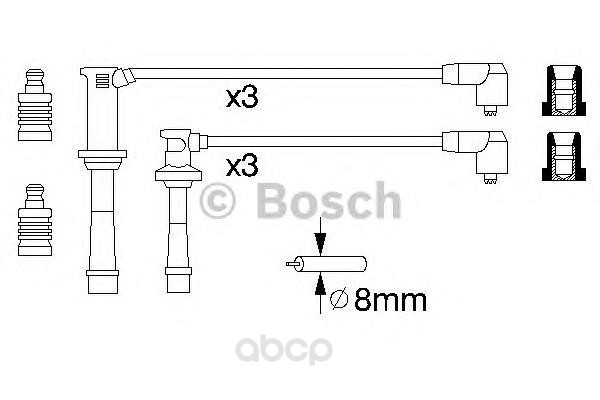 

Комплект высоковольтных проводов BOSCH 0986356966