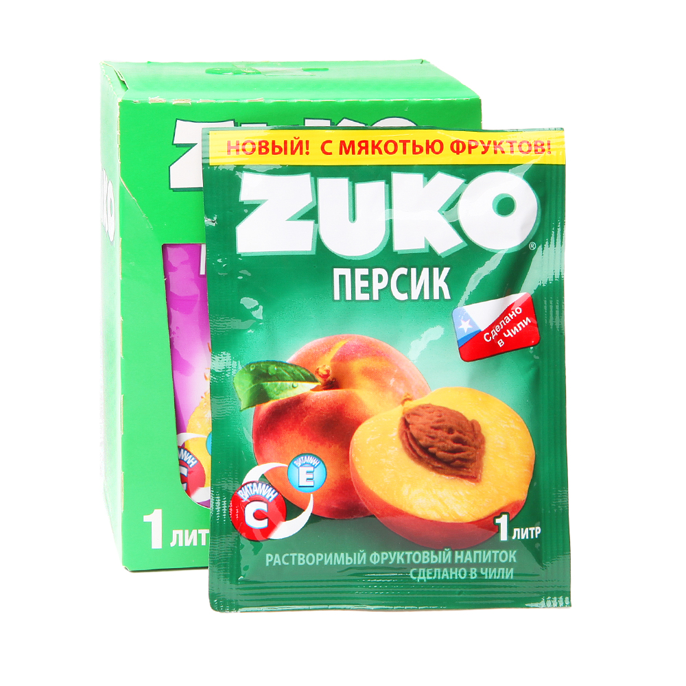 Напиток растворимый Zuko персик 12 штук