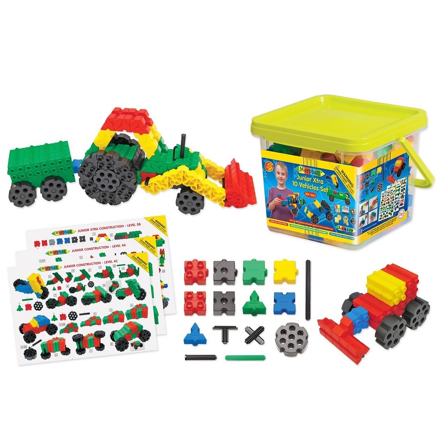 фото Конструктор пластиковый morphun машины экстра junior xtra 10 vehicles set