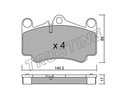 Комплект тормозных дисковых колодок TRUSTING 910.0