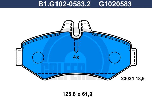 

Тормозные колодки GALFER дисковые B1G10205832