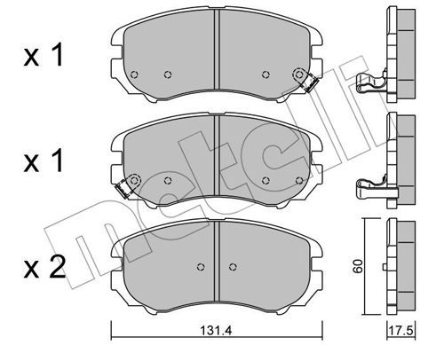 фото Комплект тормозных дисковых колодок metelli 22-0503-0