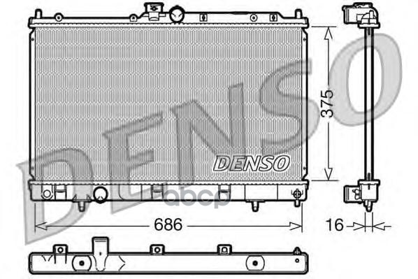 

Радиатор системы охлаждения DENSO DRM45025