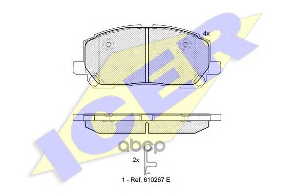 

Комплект тормозных колодок ICER 181705