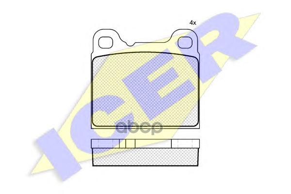 

Комплект тормозных колодок ICER 180890