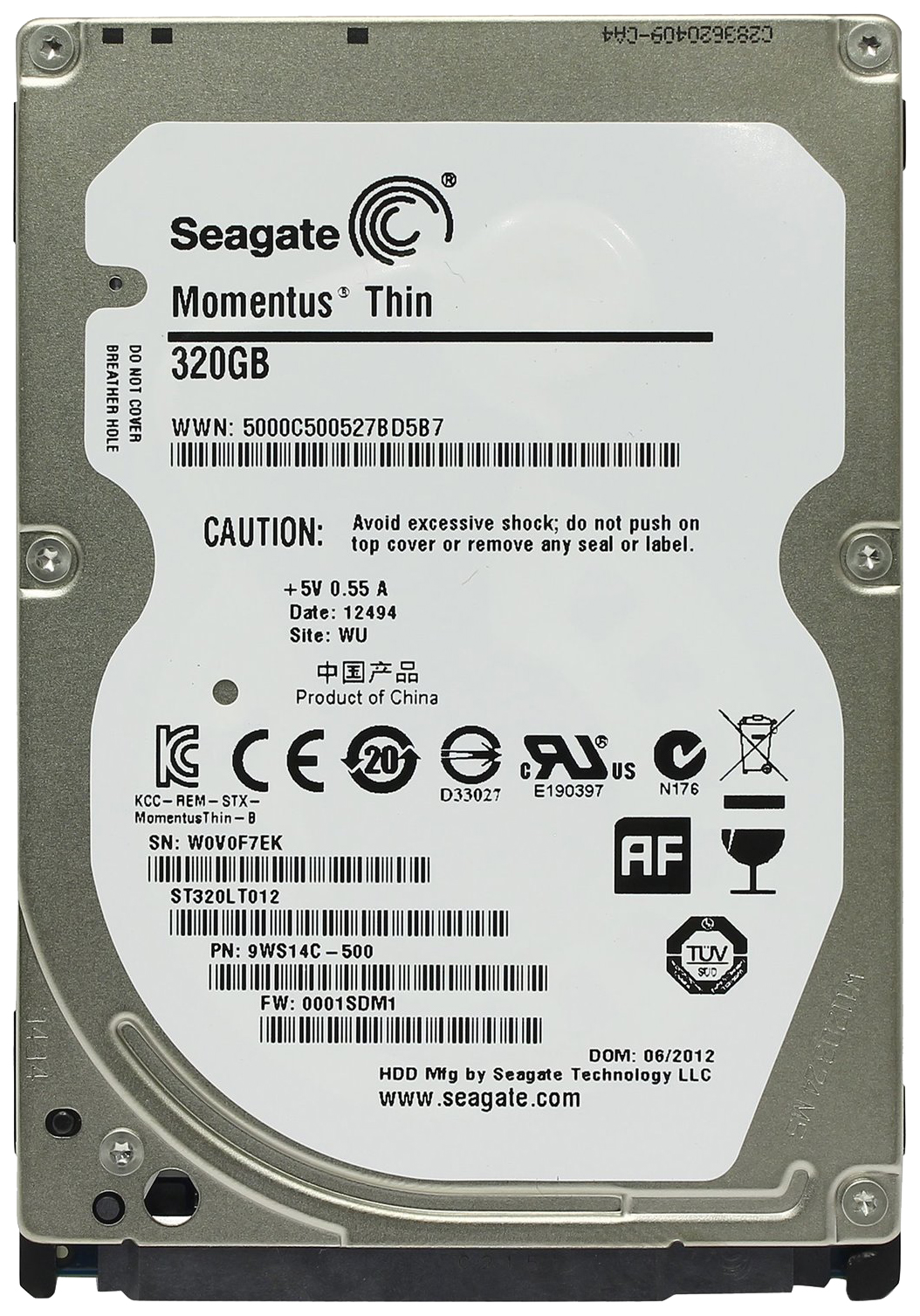 

Жесткий диск Seagate Momentus Thin 320ГБ (ST320LT012), Momentus Thin