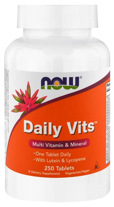 Купить Витаминный комплекс NOW Daily Vits 250 табл. без вкуса
