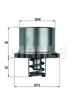 фото Термостат mahle thd 1 75 mahle/knecht