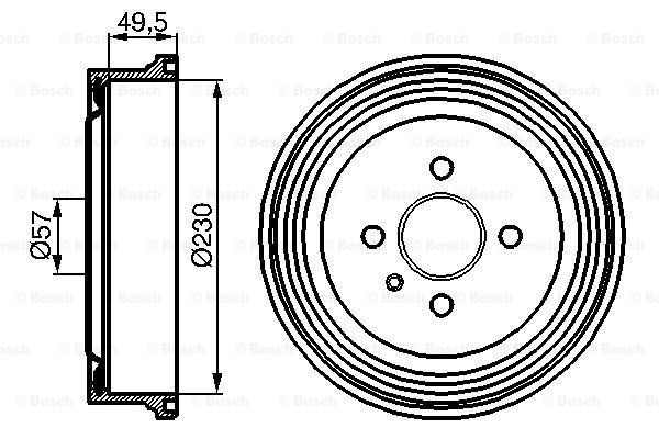 

Тормозной барабан BOSCH 0 986 477 100