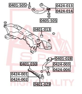 фото Рычаг подвески asva 0424-003