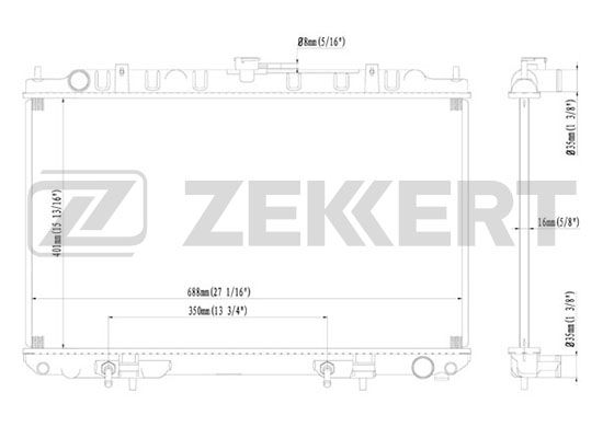 

Радиатор охлаждения двигателя ZEKKERT MK-1147