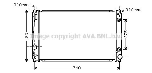 

Радиатор охлаждения двигателя AVA QUALITY COOLING TO2420